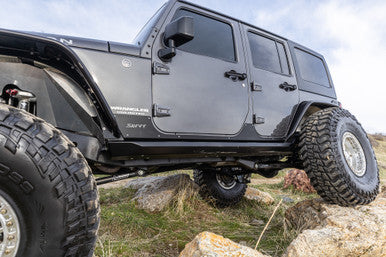 Jeep JK Savvy Off-Road Rocker Trim Kit offering durable lower and side body armor