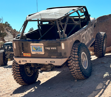 Race-proven Jeep JK rear bumper with winch-ready recovery points