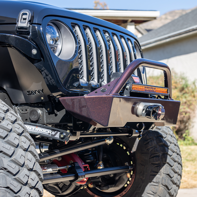Jeep JL aluminum front bumper with winch plate and D-ring mounts