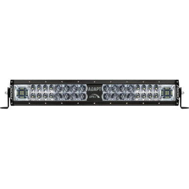 The RIGID Adapt E-Series LED Light Bar features the same style and construction as RIGID’s legendary E-Series, from the high-strength aluminum heat sink to the unbreakable polycarbonate lens. On the inside, however, the Adapt E-Series contains cutting-edge technology. The Adapt E-Series takes off-road lighting performance to a whole new level with two layers of adaptive response to your vehicle and driving conditions.