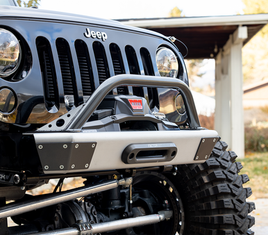 Best Jeep JK aluminum front bumper with grille hoop protection
