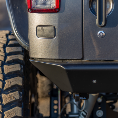 6061 aluminum rear bumper ultra-low profile on Jeep JKU Wrangler, sexiest high clearance JK bumper