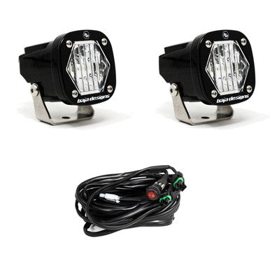 S1 Black LED Auxiliary Light Pod Pair - Universal