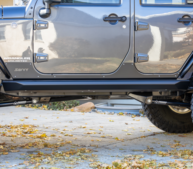 Jeep JKU sliders work with long arm