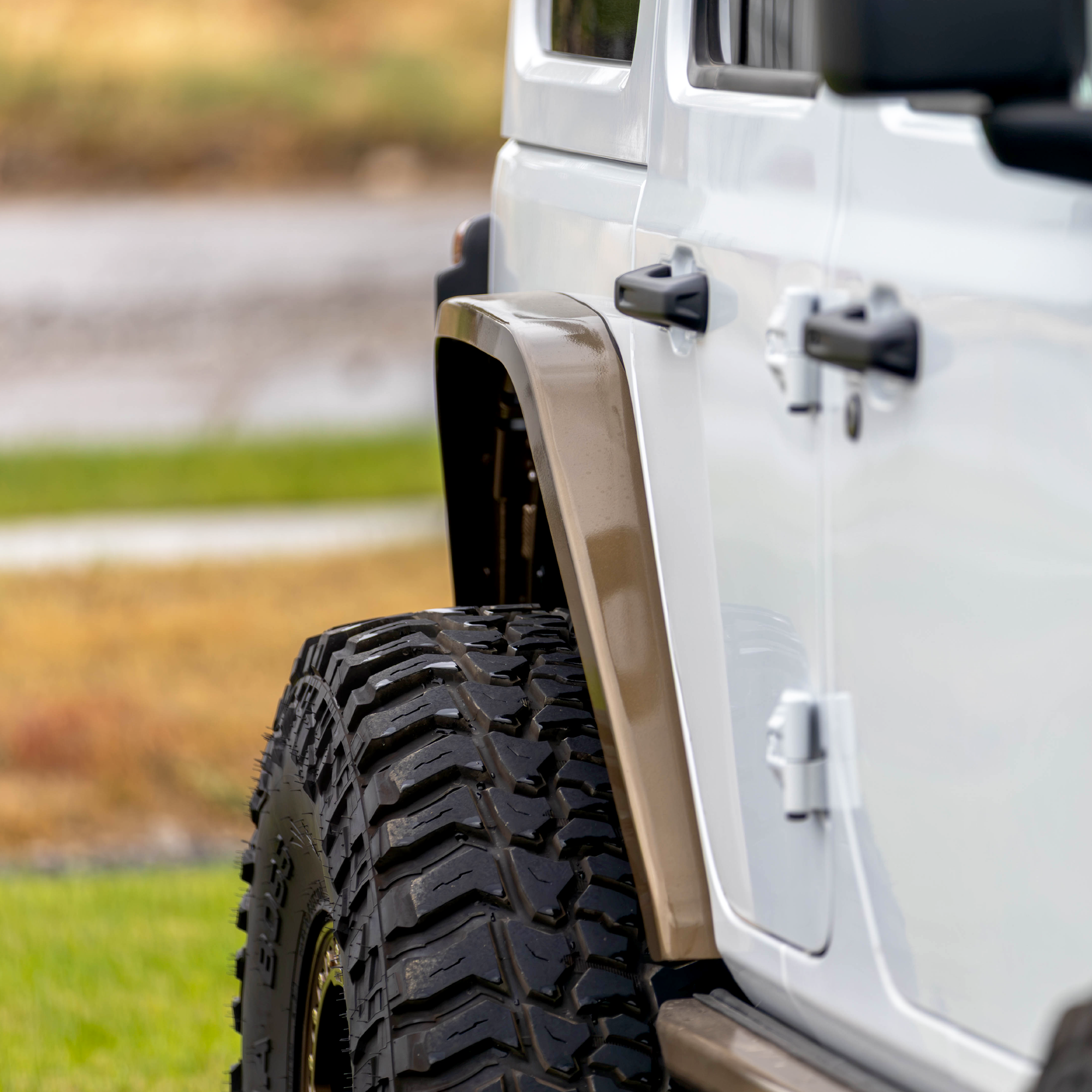 Aluminum rear ultra highline fenders installed on a Jeep Wrangler JL