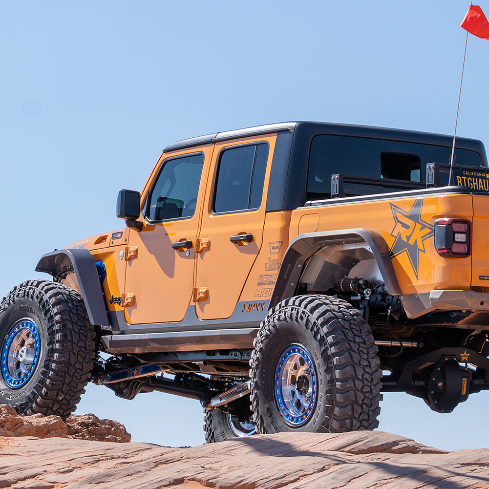 Jeep JT frame-mounted sliders