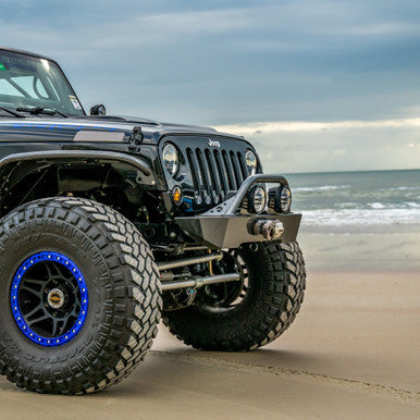 Jeep JK aluminum front bumper with replaceable skin