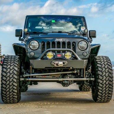 Savvy Off-Road lightweight Jeep JK bumper with modular front skin