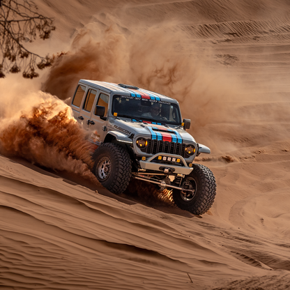 High-clearance Jeep JL front bumper with hoop and winch plate