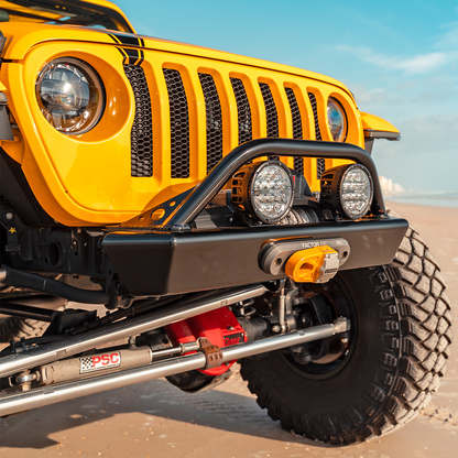Savvy Legacy 6061 aluminum front bumper with hoop for Jeep Wrangler JL JLU and Gladiator JT