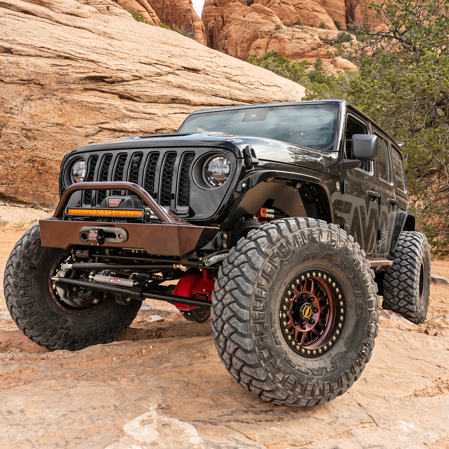 JEEP JL JLU JT FRONT BUMPER LIGHT WEIGHT WARN WINCH FACTOR 55 FAIRLEAD