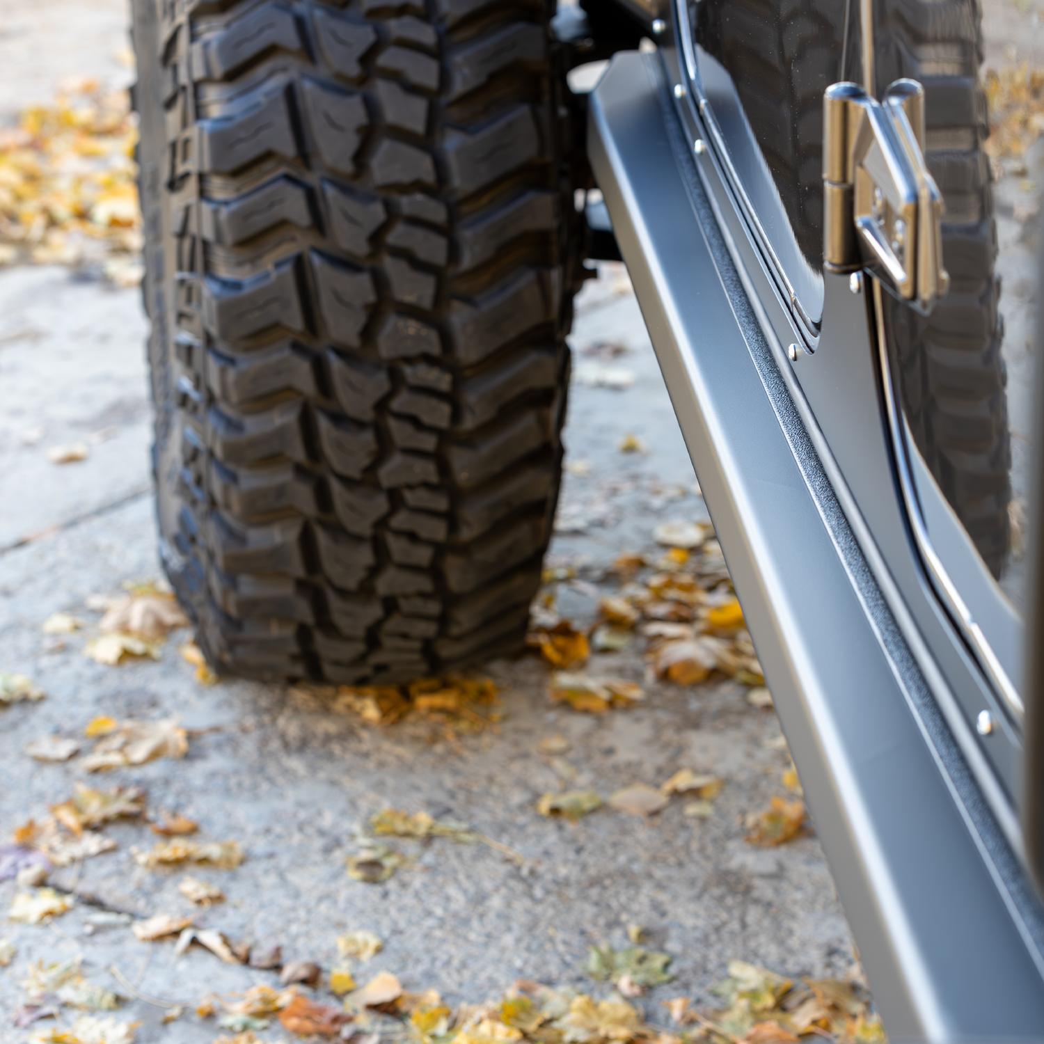 JKU bolt-on rock slider wide step surface, high-clearance low-profile multi-function step Jeep JKU