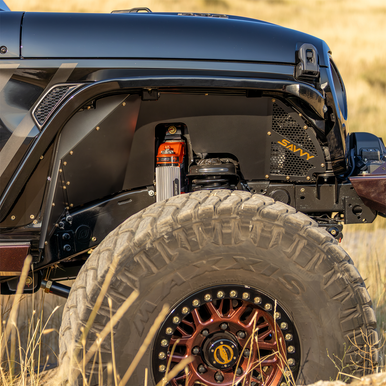 Inner fenders that allow oversized tires JL