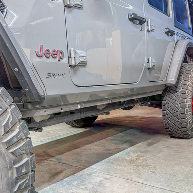 Jeep Wrangler JLU Aluminum Rocker Trim