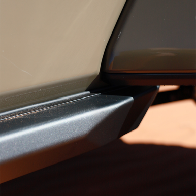 Jeep JT rock sliders with CNC laser-cut steel construction