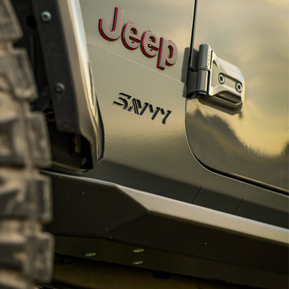 Aluminum rocker armor for Jeep Wrangler JLU 4-door