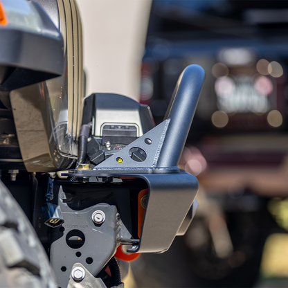 Jeep JL Wrangler with Savvy Legacy 6061 aluminum front bumper with hoop on 2020-2026 Jeep Gladiator JT, race-proven lightweight armor