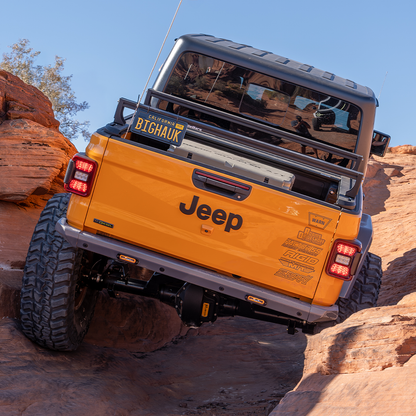 Off-road tested Jeep JT rear bumper for rock crawling and overlanding