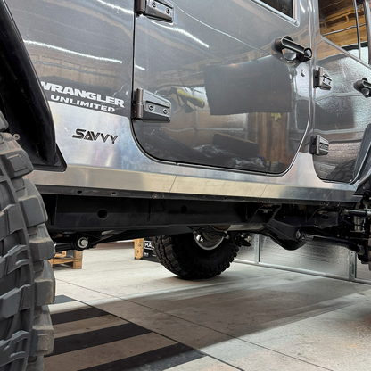 Savvy JKU rocker armor tape-on installation automotive grade 3M adhesive non-invasive clean install