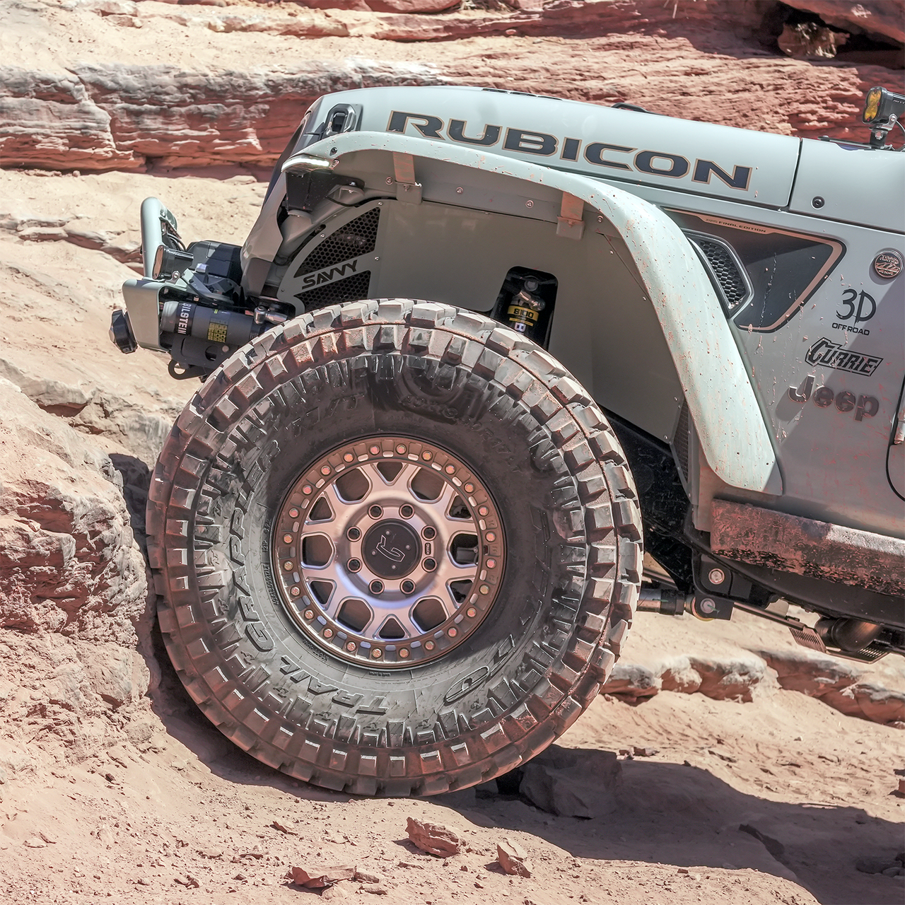 Jeep Wrangler JLU with complete Savvy LEGACY ELITE armor bundle installed