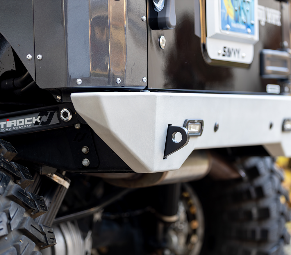 Savvy aluminum bumper installed on Jeep Wrangler JK for off-road use