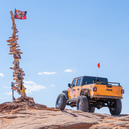 Lightweight modular rear bumper for Jeep JT with hidden recovery mounts