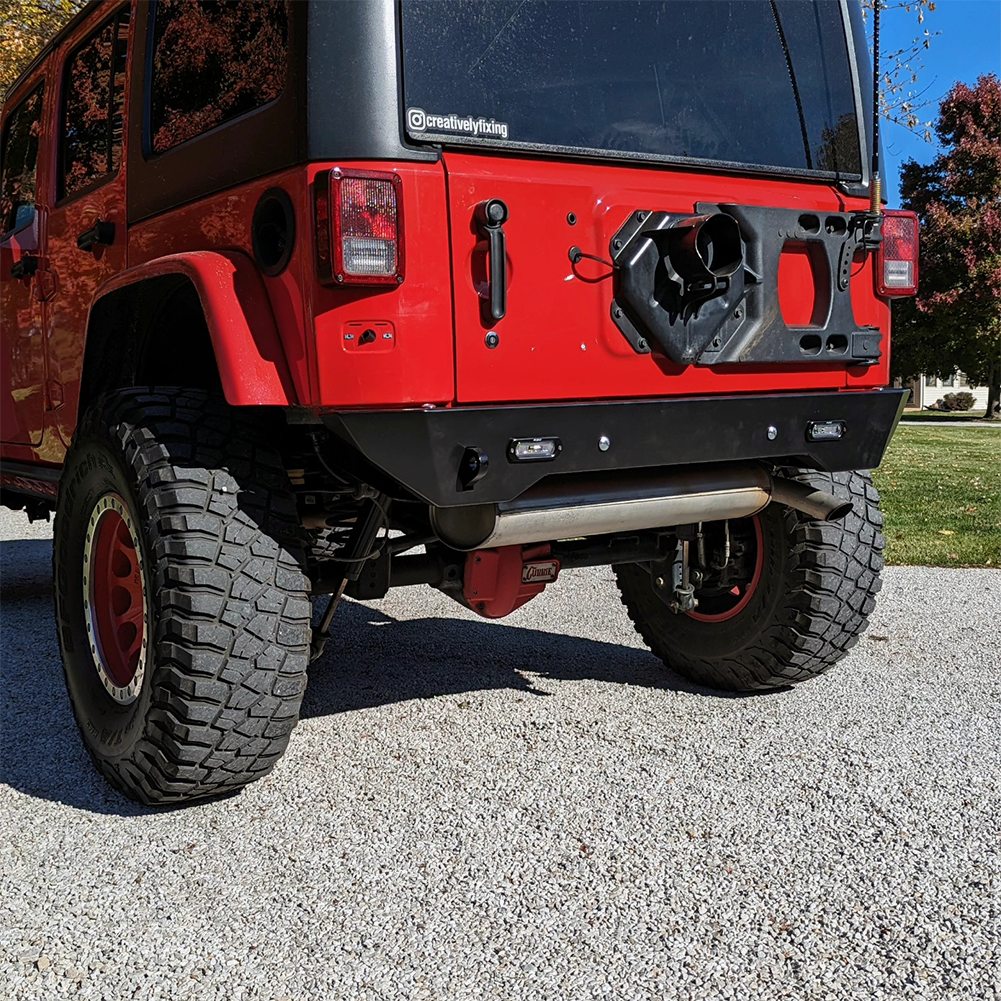 JK high-clearance aluminum rear bumper 