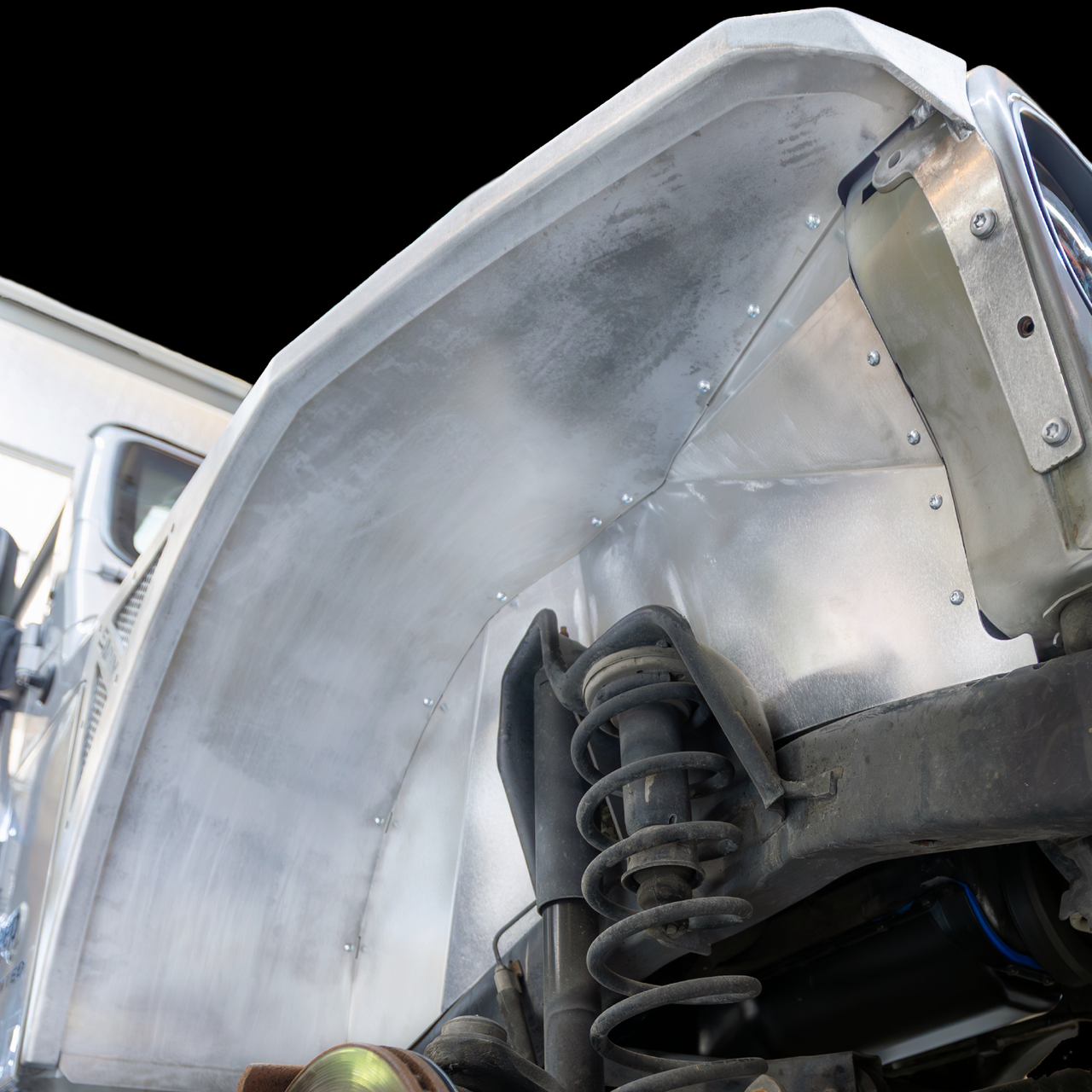 Rolled aluminum inner fenders for Jeep TJ LJ with coilover clearance
