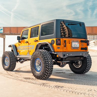 2007-2018 JEEP JK/JKU WRANGLER HIGH CLEARANCE REAR BUMPER (ALUMINUM KRAWLER LITE) SAVVY OFFROAD