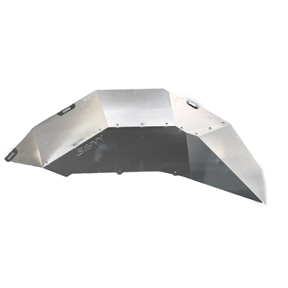 Savvy rear inner fender 16-gauge CNC laser-cut aluminum construction, 8.5 lbs per pair Jeep JL JLU rear fender liner