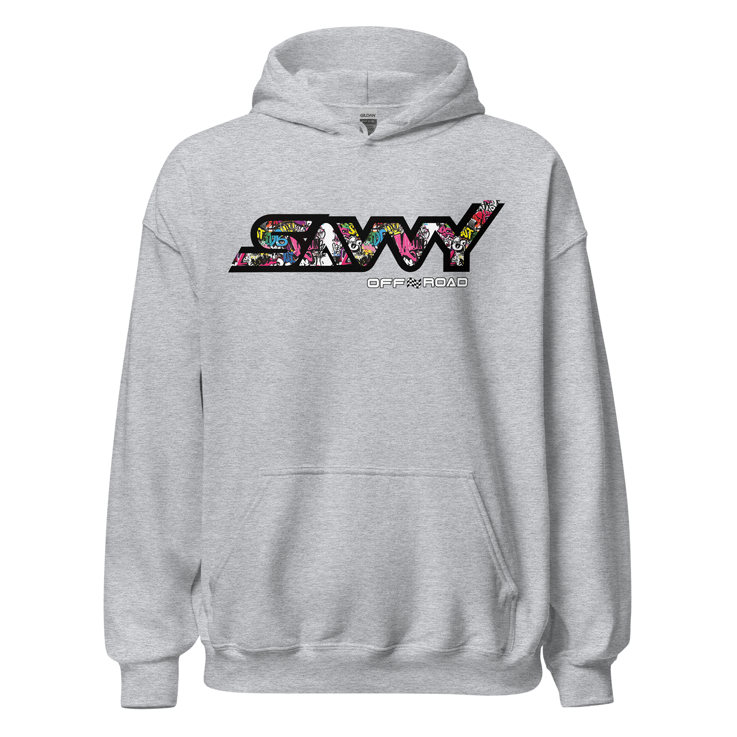 SAVVY OFFROADG RAFITTI HOODIE GREY