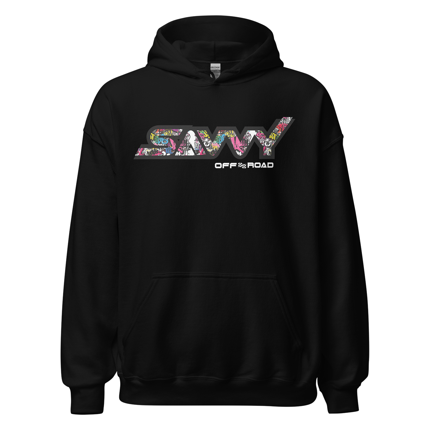 SAVVY OFFROAD GRAFITTI HOODIE BLACK