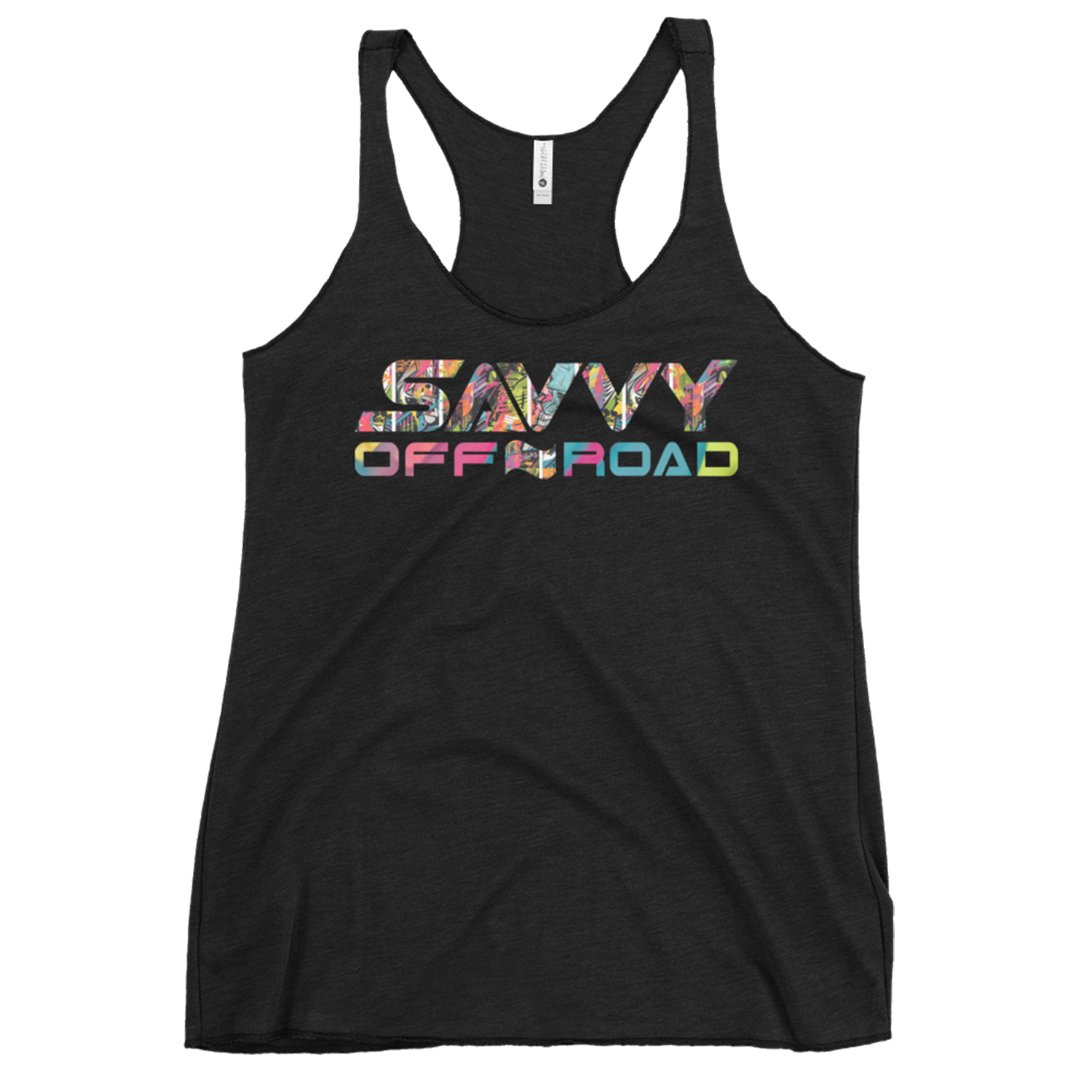 SAVVY OFFROAD MIAMI GTA WOMEN'S RACERBACK TANK VINTAGE BLACK 