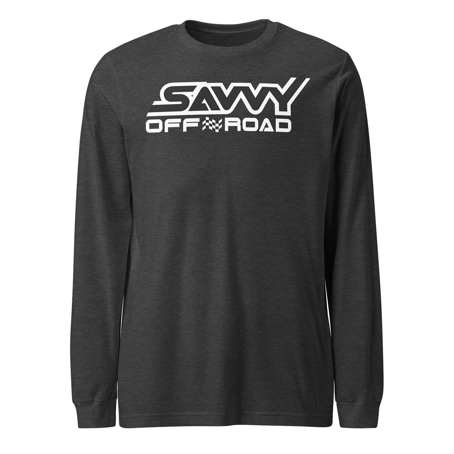 SAVVY OFFROAD OUTLINE LONG SLEEVE SHIRT DARK GREY HEATHER