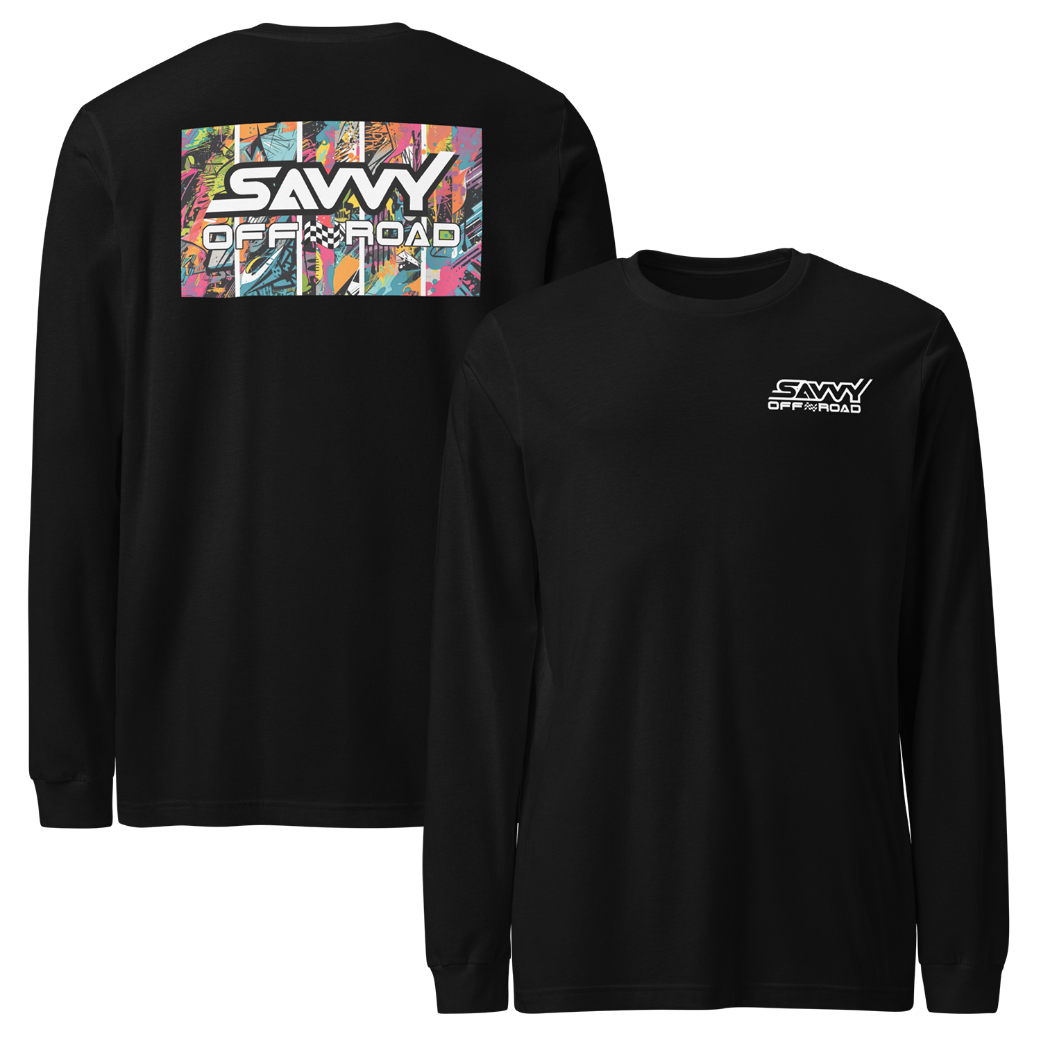 SAVVY STREET ART LONG SLEEVE SHIRT BLACK 