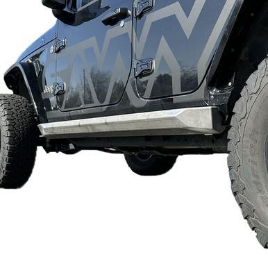 high-clearance Jeep JLU sliders for off-road protection