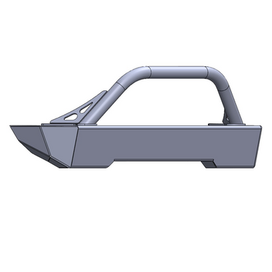 2007-2026 JK/JKU/JL/JLU/JT FRONT BUMPER WITH HOOP (ALUMINUM SURF & TURF WINCHLESS SKIN) SAVVY OFFROAD