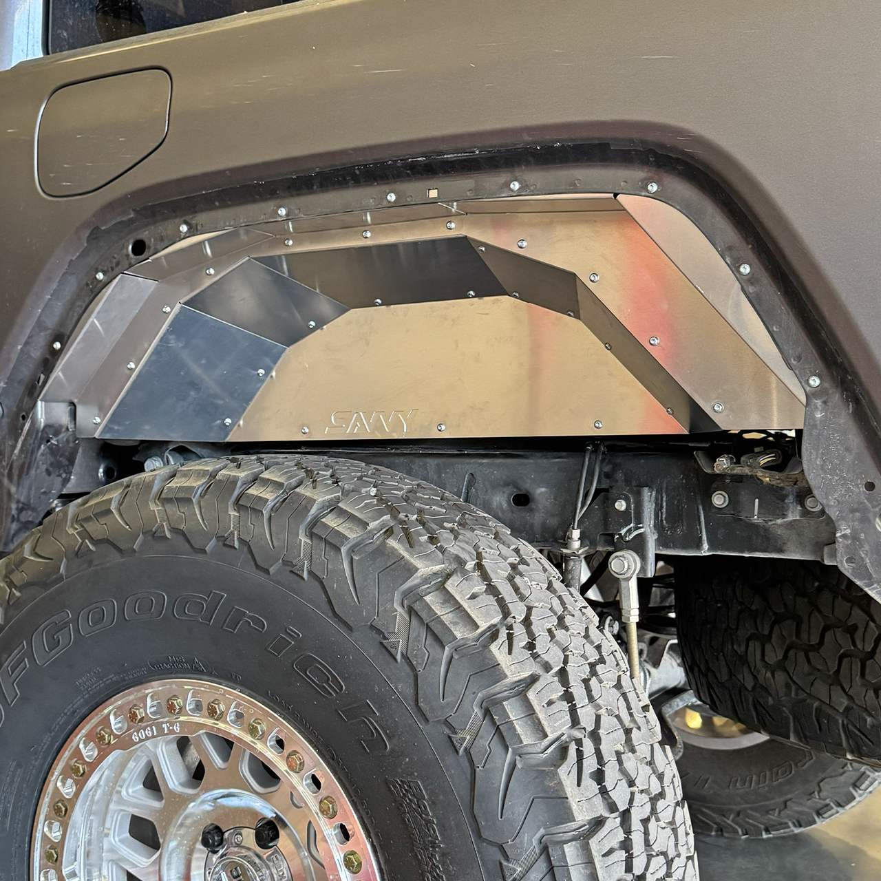 Savvy Gladiator JT rear inner fender installed