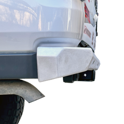 Savvy Krawler Lite Gladiator JT rear bumper accepting factory Mopar JL hitch P/N 82215209, tow-ready high clearance