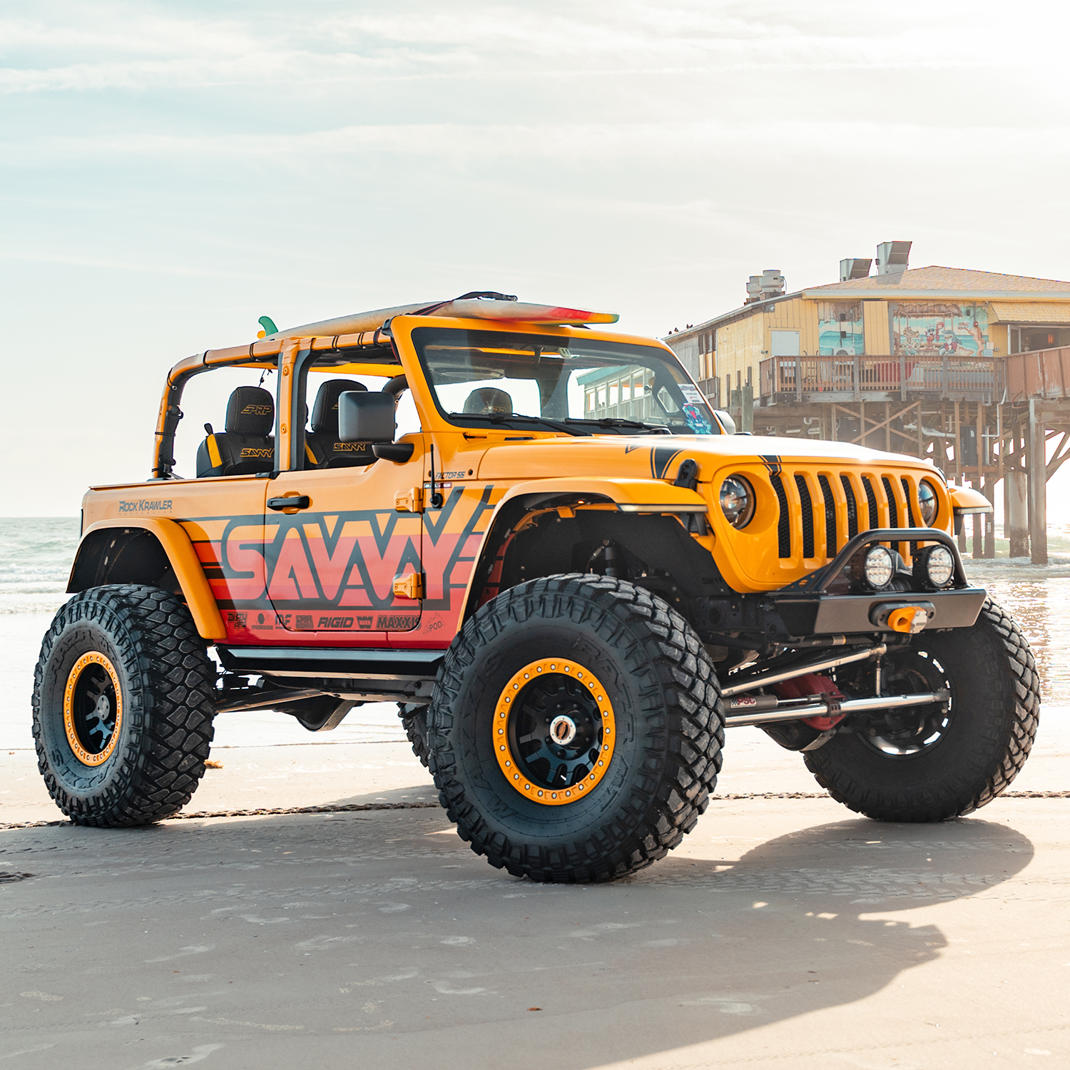 Savvy Legacy 6061 aluminum front bumper with hoop for Jeep Wrangler JL JLU and Gladiator JT