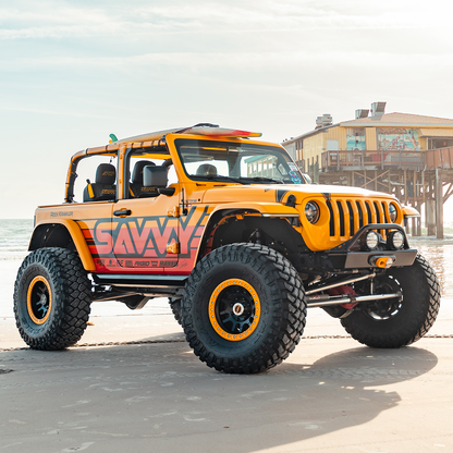 Savvy Legacy 6061 aluminum front bumper with hoop for Jeep Wrangler JL JLU and Gladiator JT