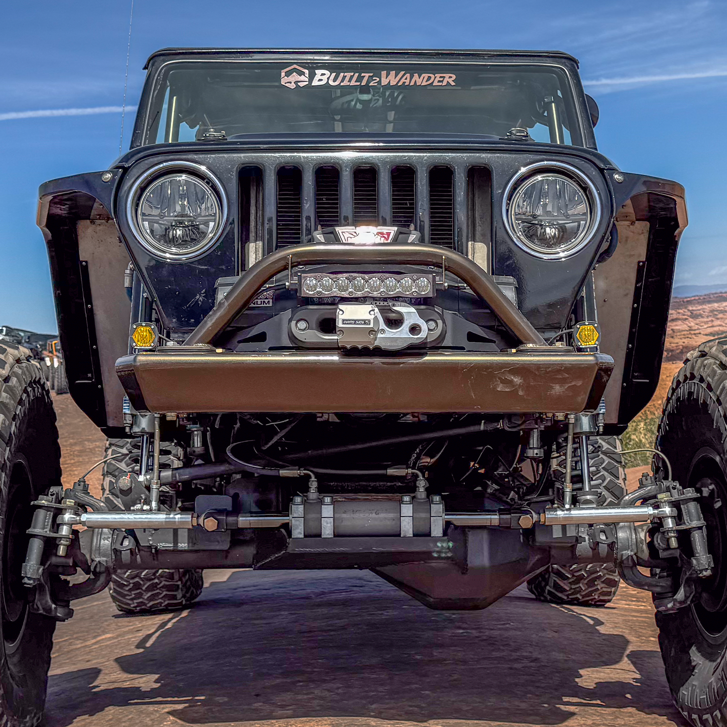 Savvy Legacy 6061 aluminum front bumper with hoop on 1997-2006 Jeep Wrangler LJ