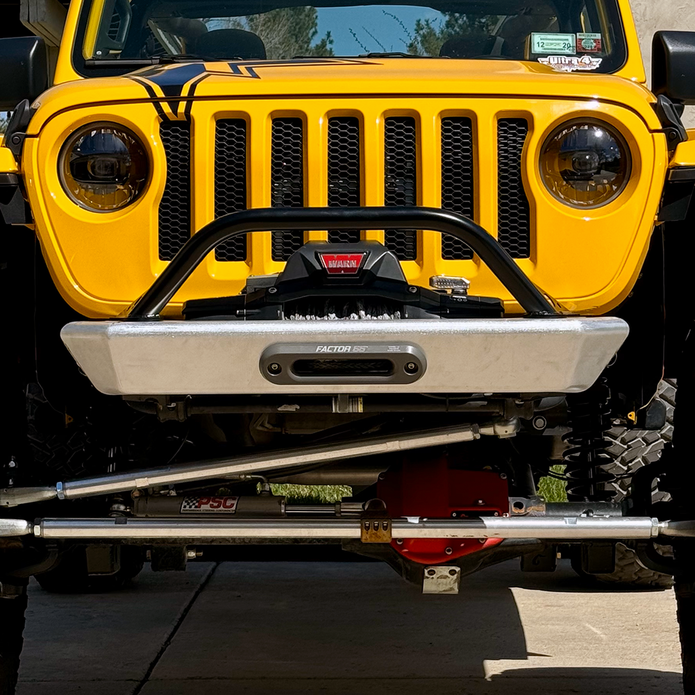 Savvy Legacy 6061 front bumper with hoop modular aluminum skin separates from steel winch plate easy trail repair
