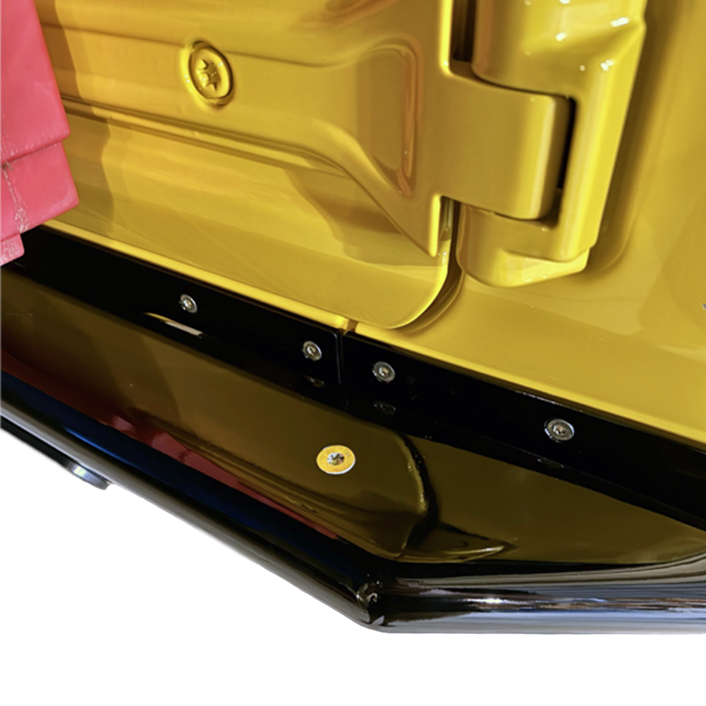 Savvy Legacy rear bumper powder coated black on Jeep JL Wrangler, custom finish 6061 aluminum high clearance