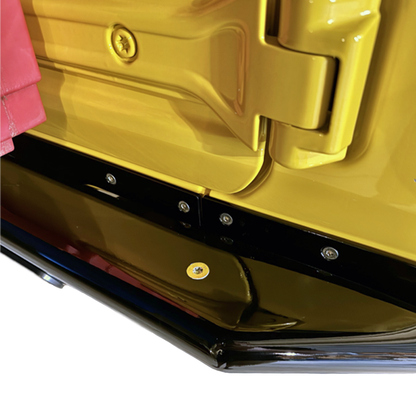 Savvy Legacy rear bumper powder coated black on Jeep JL Wrangler, custom finish 6061 aluminum high clearance