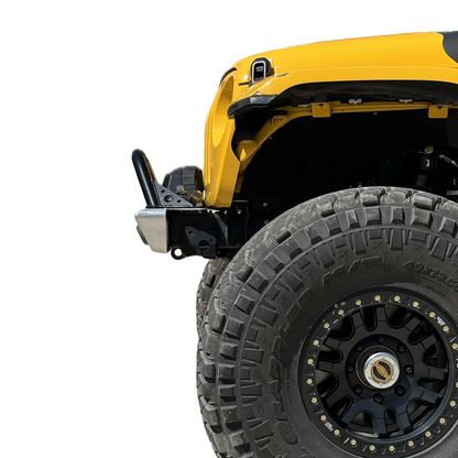Lightweight aluminum front bumper with hoop for Jeep Gladiator JT