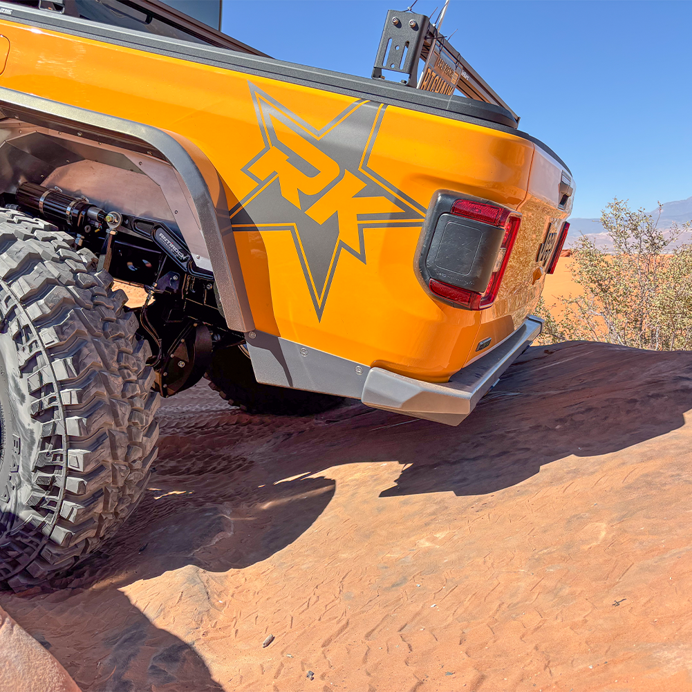 Savvy Offroad Legacy OG Big 10 aluminum rear bumper on 2020-2026 Jeep Gladiator JT, 10-inch departure clearance complete system