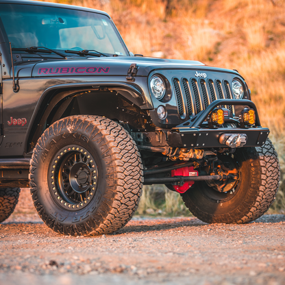 Savvy Offroad high clearance vented aluminum front inner fenders on 2007-2018 Jeep Wrangler JK JKU, 40 inch tire clearance