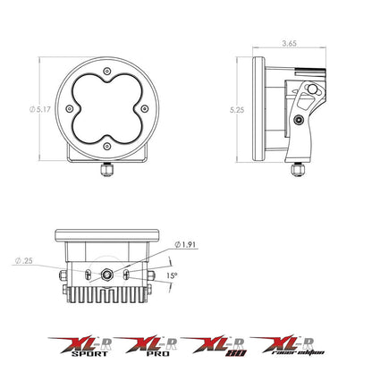 XL-R Pro LED Auxiliary Light Pod Pair - Universal