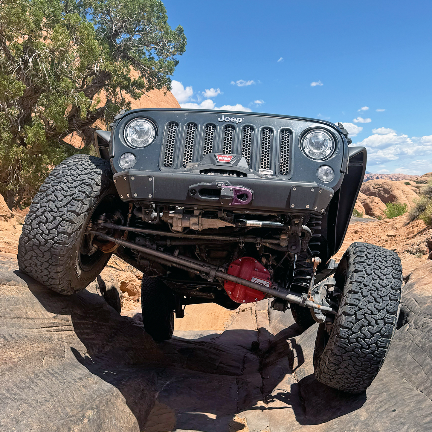 front bumper without hoop on 2007-2018 Jeep Wrangler JK, 8 lb skin ultra-low profile